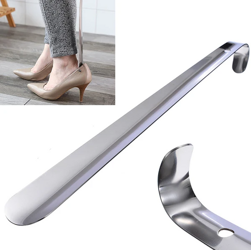Extra-Long Handle Shoe Horn – 22" Heavy-Duty Stainless Steel, No Bending to Put On Shoes
