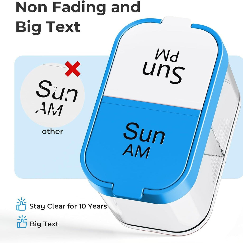 Extra-Large Weekly Pill Organizer – AM/PM 14 Compartments