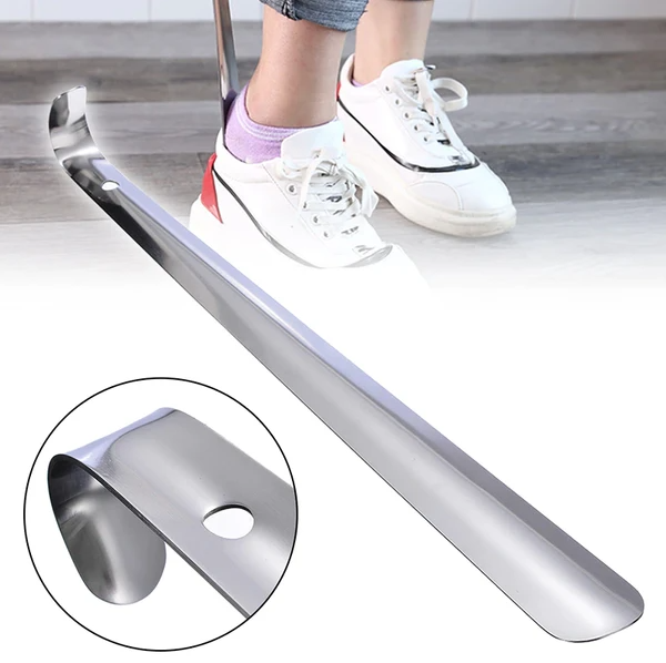 Extra-Long Handle Shoe Horn – 22" Heavy-Duty Stainless Steel, No Bending to Put On Shoes