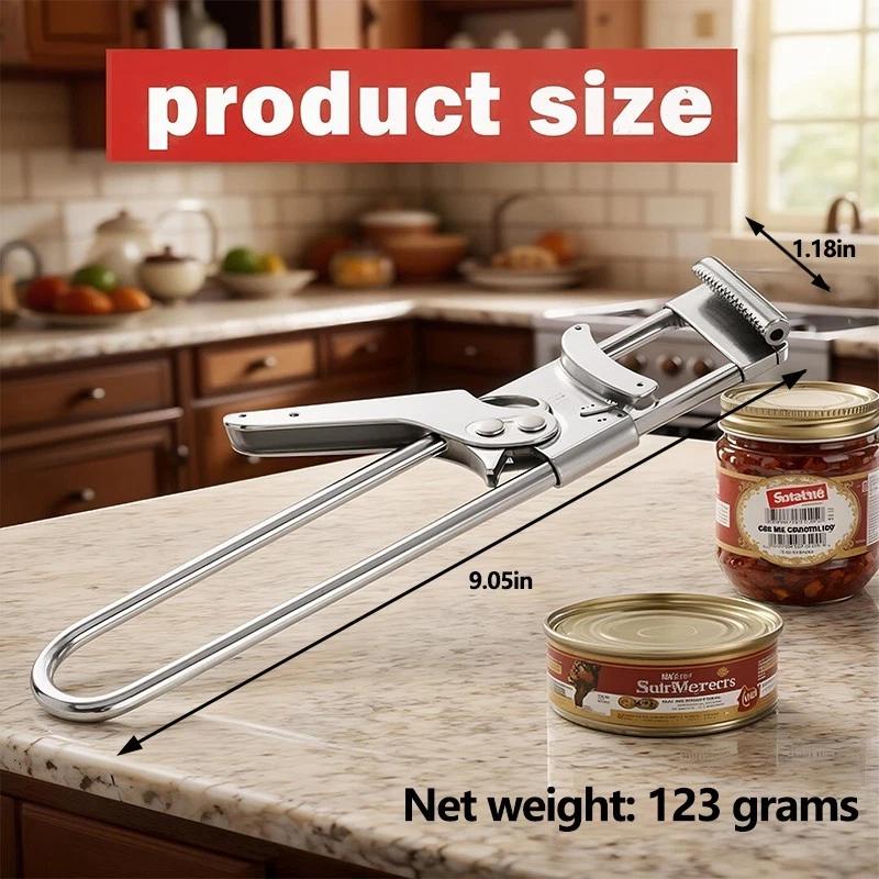 Easy-Grip Manual Jar & Bottle Opener – Long Non-Slip Handle