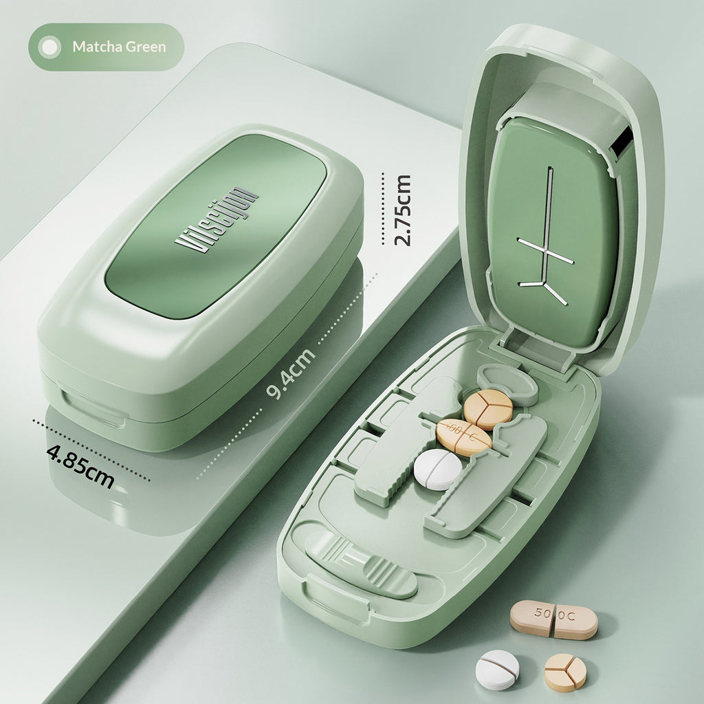 Pill Cutter & Splitter with Storage Compartment